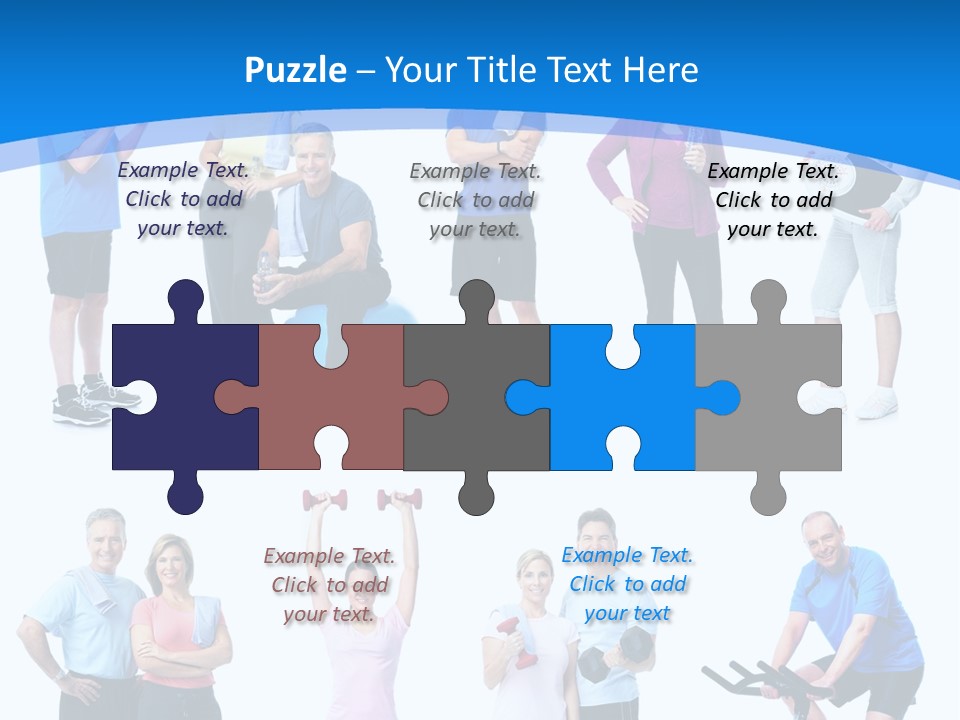 Exerci E Athlete White PowerPoint Template