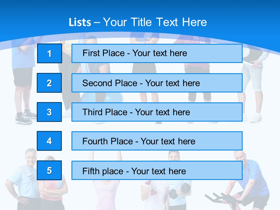 Exerci E Athlete White PowerPoint Template