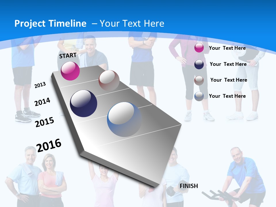 Exerci E Athlete White PowerPoint Template