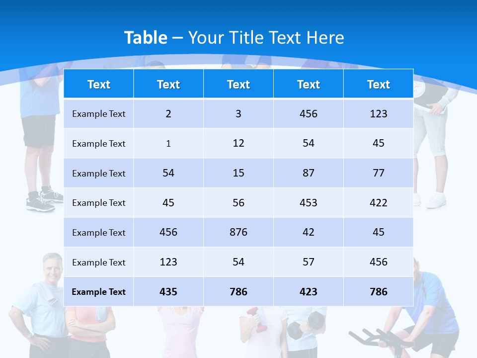 Exerci E Athlete White PowerPoint Template