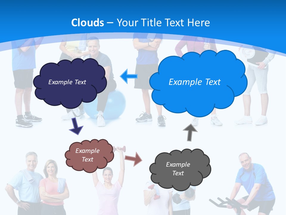 Exerci E Athlete White PowerPoint Template