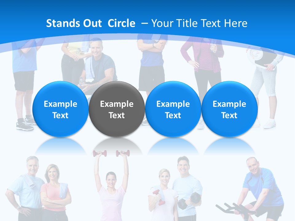 Exerci E Athlete White PowerPoint Template