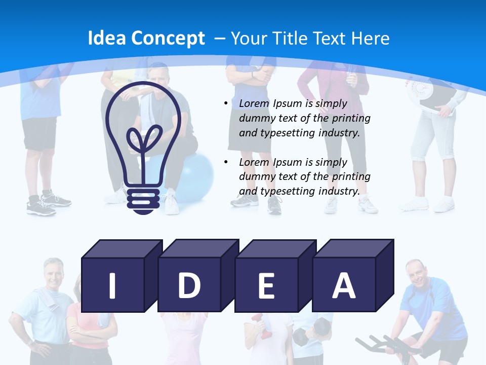 Exerci E Athlete White PowerPoint Template