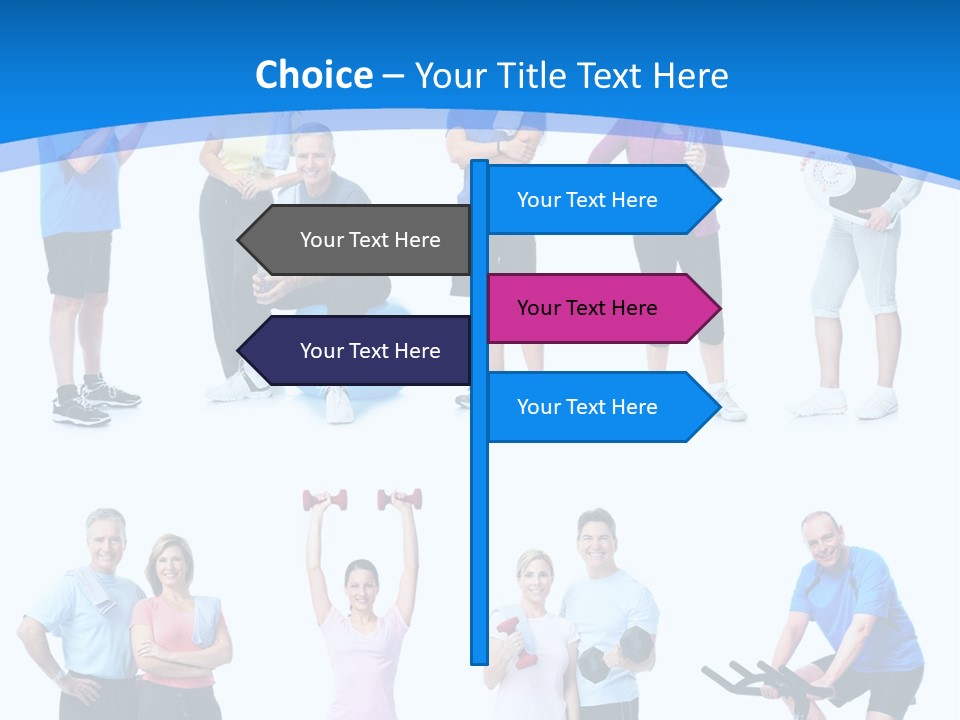 Exerci E Athlete White PowerPoint Template