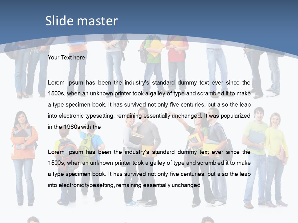 Teenager Lifestyle Isolated PowerPoint Template