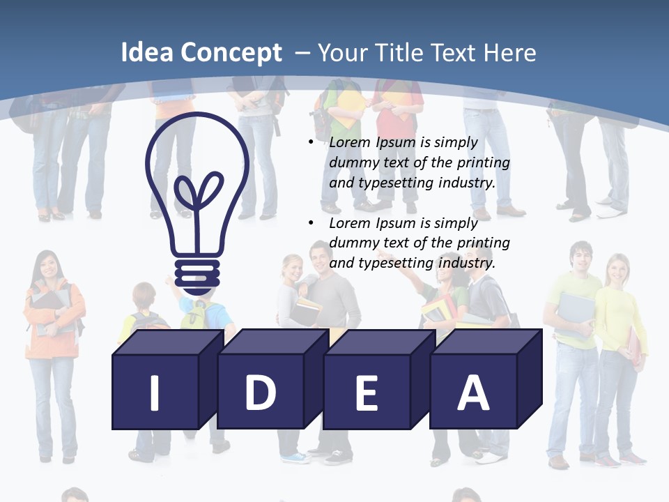 Teenager Lifestyle Isolated PowerPoint Template