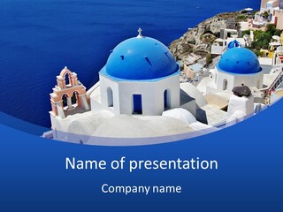 Beautiful View Oia PowerPoint Template