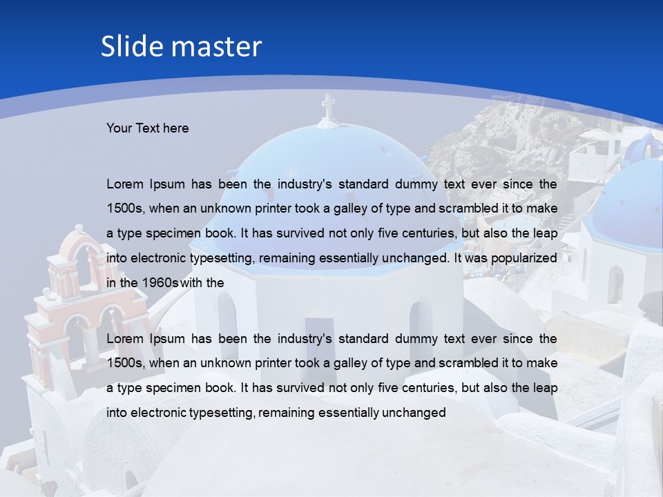 Beautiful View Oia PowerPoint Template