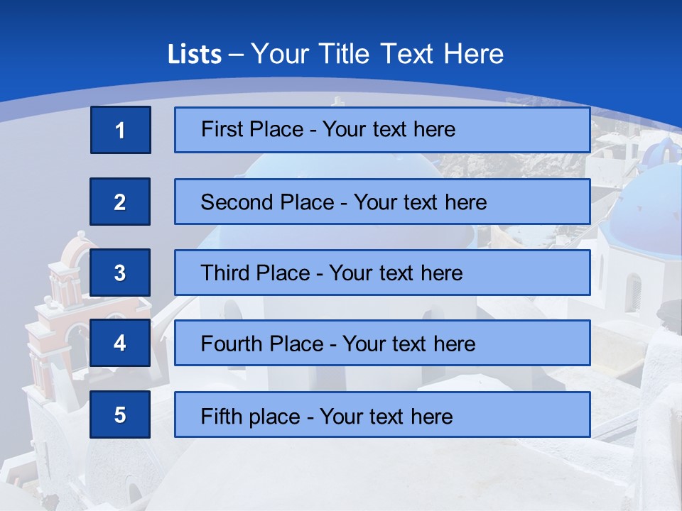 Beautiful View Oia PowerPoint Template