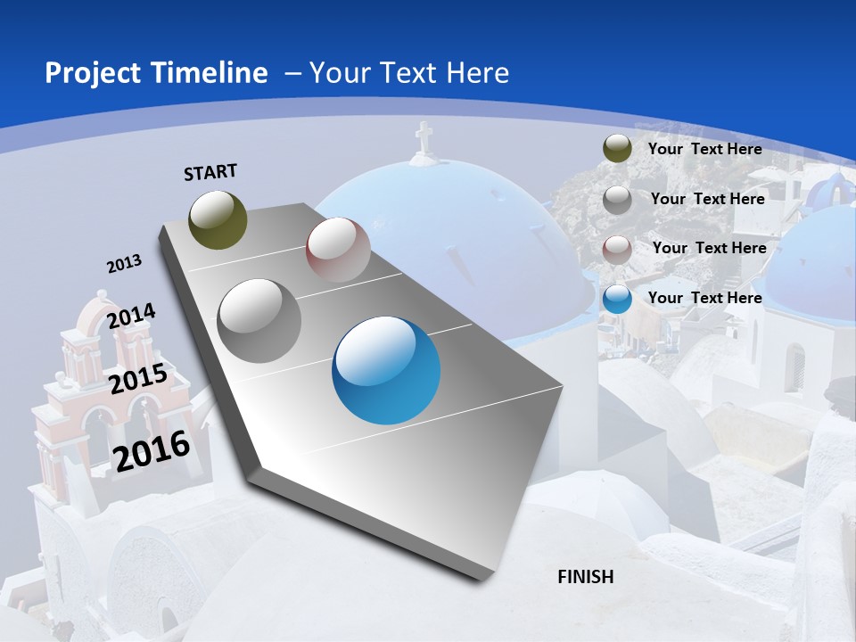 Beautiful View Oia PowerPoint Template