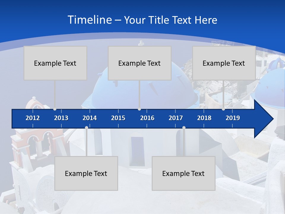 Beautiful View Oia PowerPoint Template