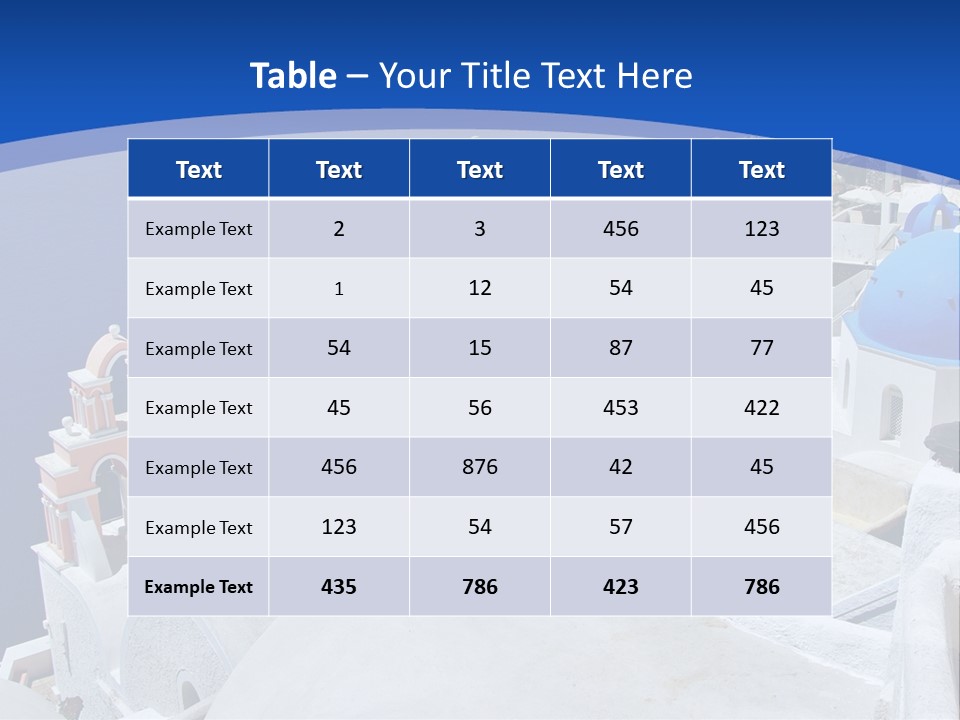 Beautiful View Oia PowerPoint Template