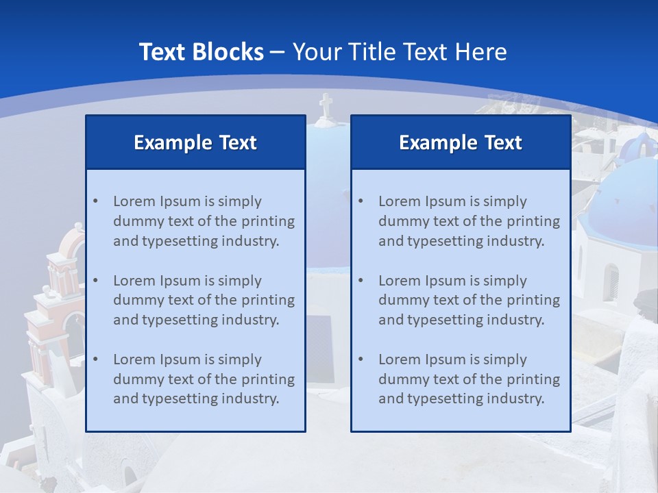 Beautiful View Oia PowerPoint Template
