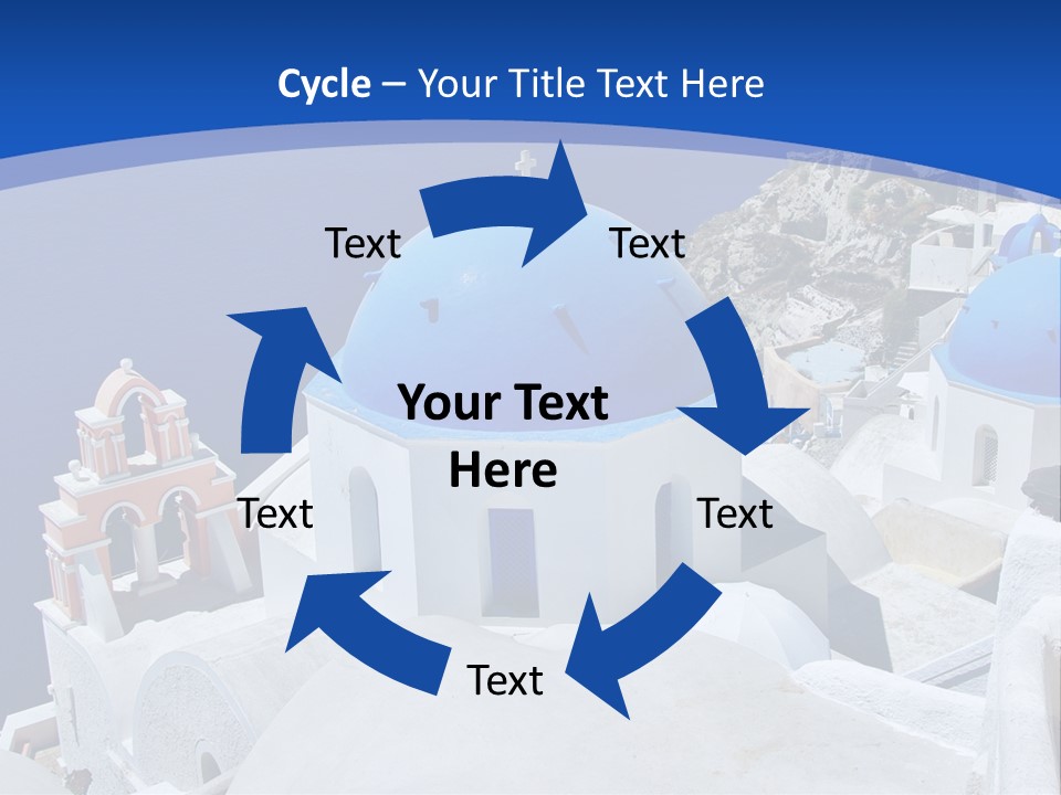 Beautiful View Oia PowerPoint Template