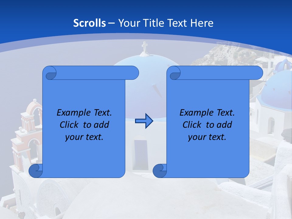 Beautiful View Oia PowerPoint Template