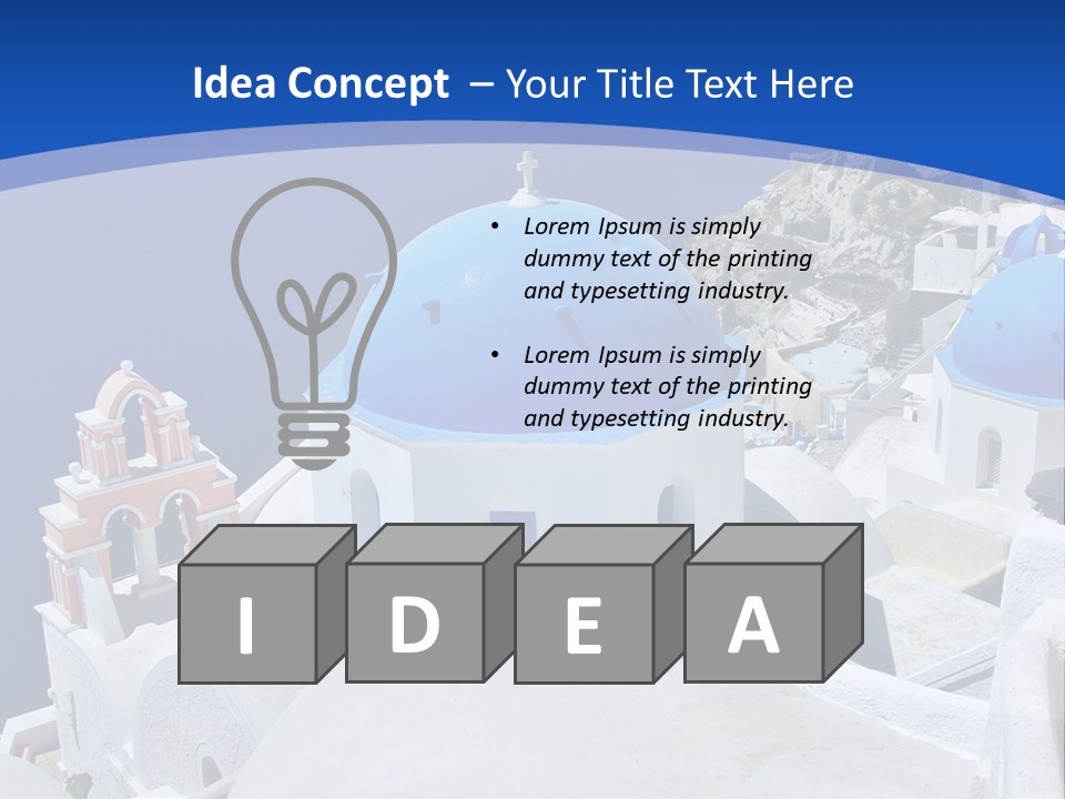 Beautiful View Oia PowerPoint Template