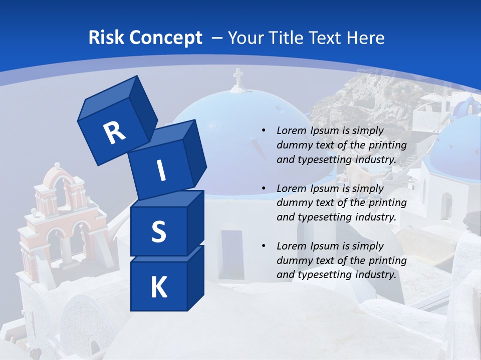 Beautiful View Oia PowerPoint Template