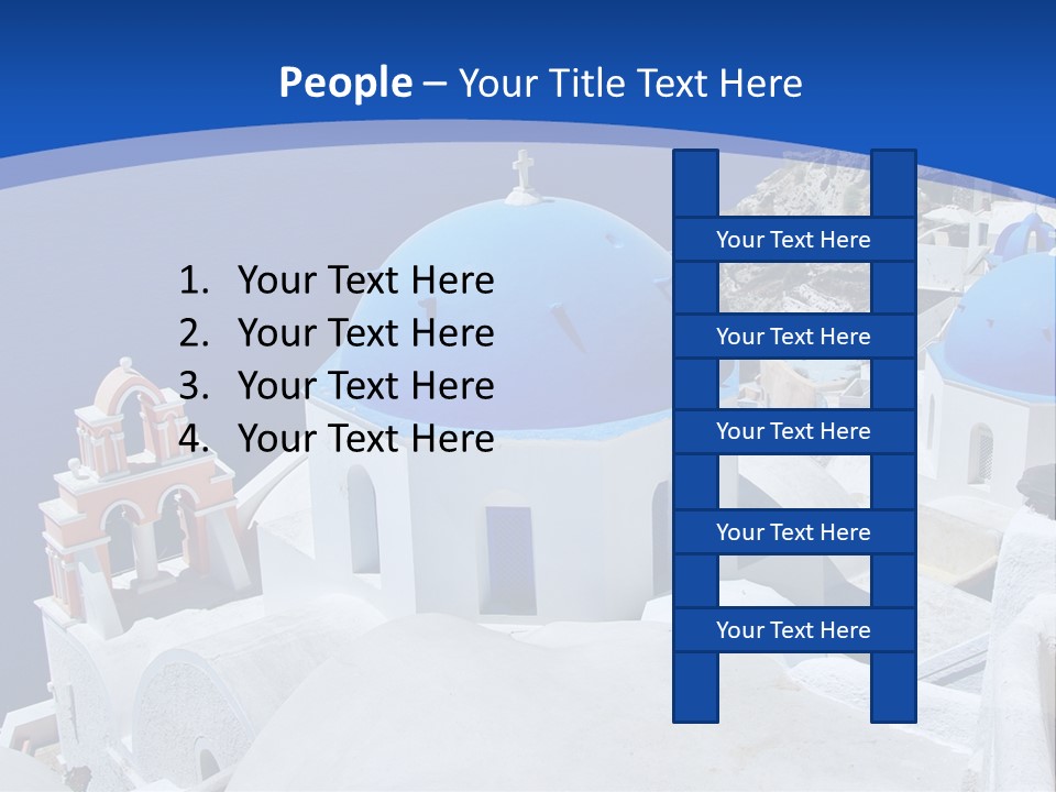 Beautiful View Oia PowerPoint Template