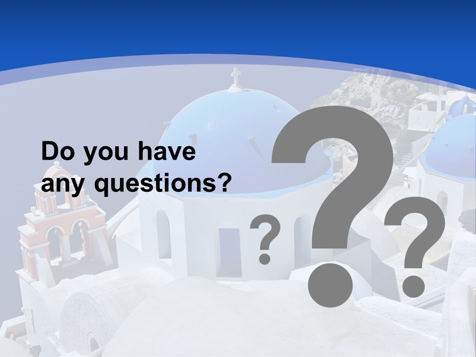 Beautiful View Oia PowerPoint Template