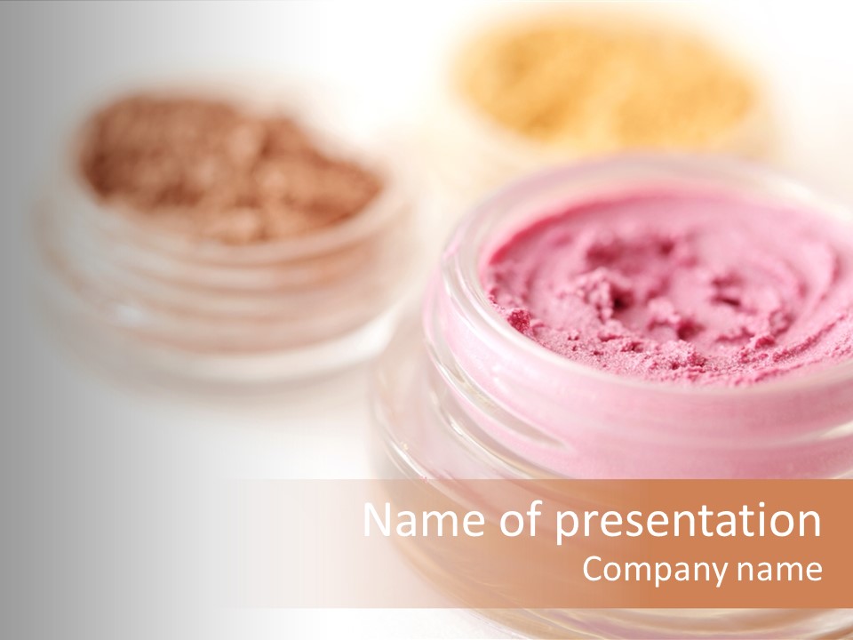 Closeup Ceremonial Make Up Bronze PowerPoint Template