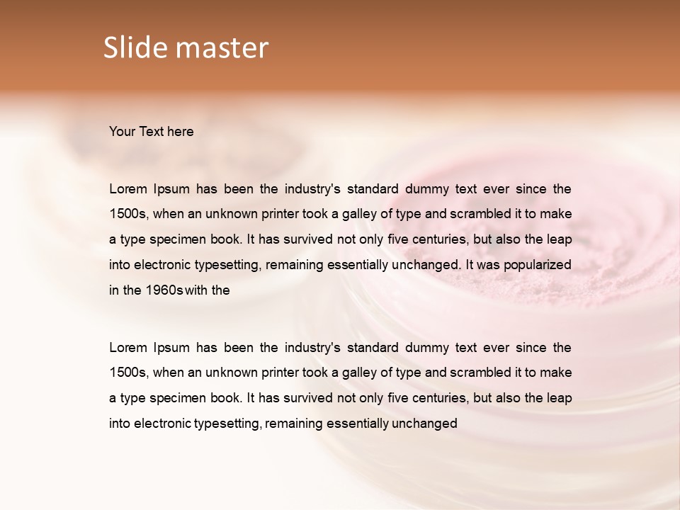 Closeup Ceremonial Make Up Bronze PowerPoint Template