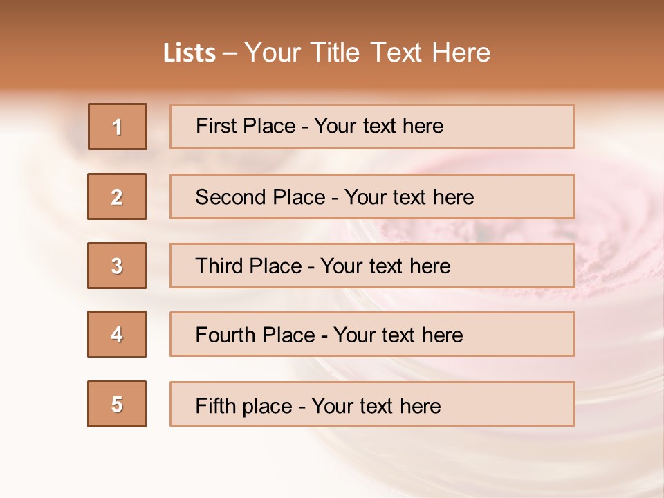 Closeup Ceremonial Make Up Bronze PowerPoint Template