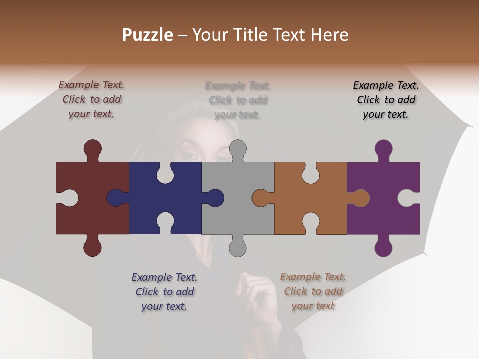 Face Umbrella Human PowerPoint Template