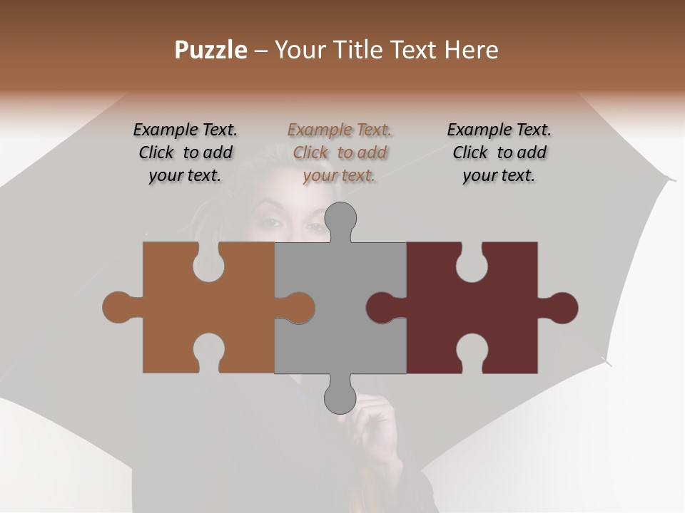 Face Umbrella Human PowerPoint Template