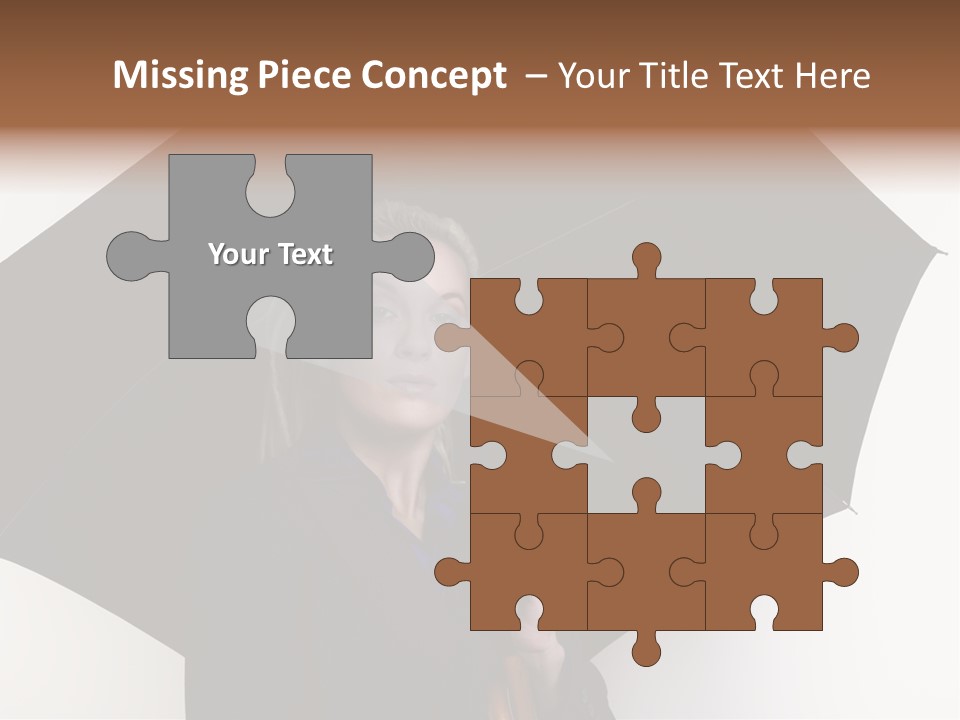 Face Umbrella Human PowerPoint Template