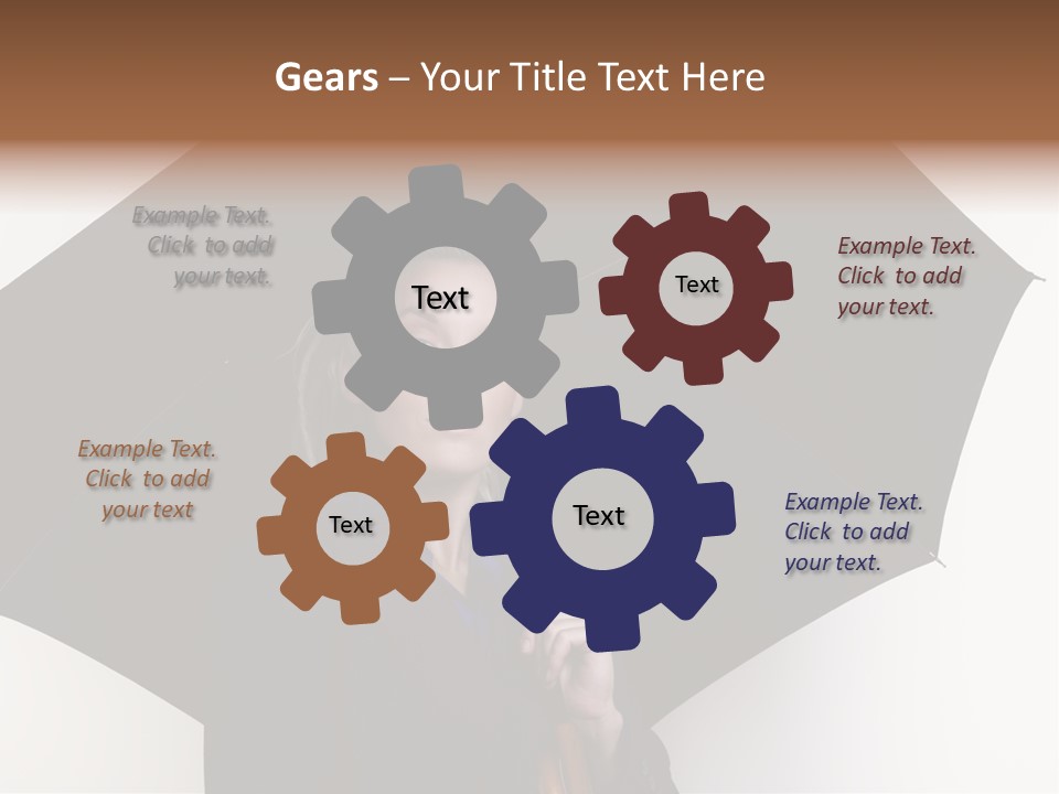 Face Umbrella Human PowerPoint Template