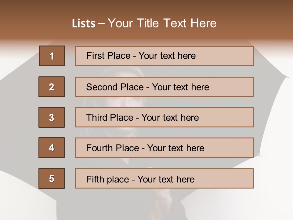 Face Umbrella Human PowerPoint Template