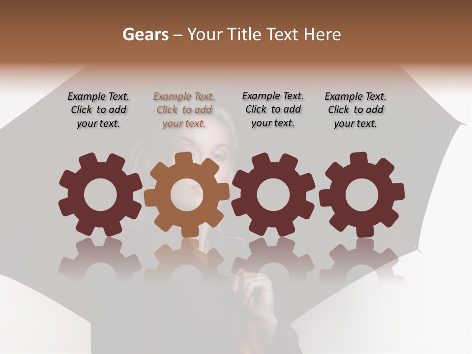 Face Umbrella Human PowerPoint Template