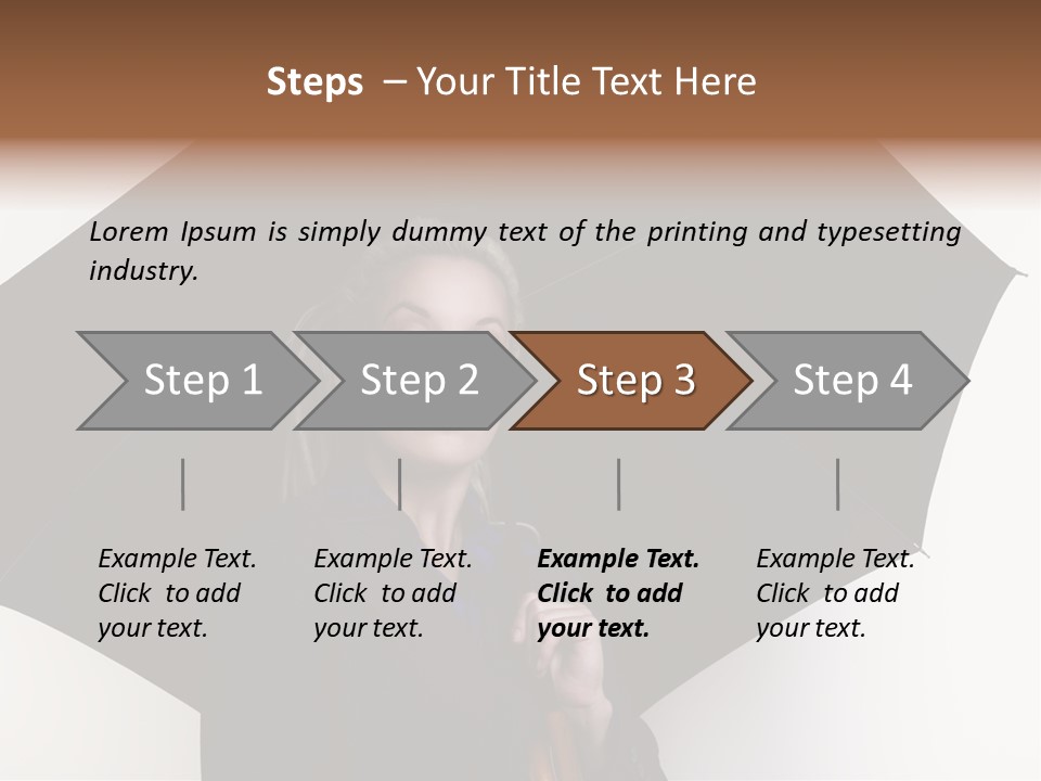 Face Umbrella Human PowerPoint Template