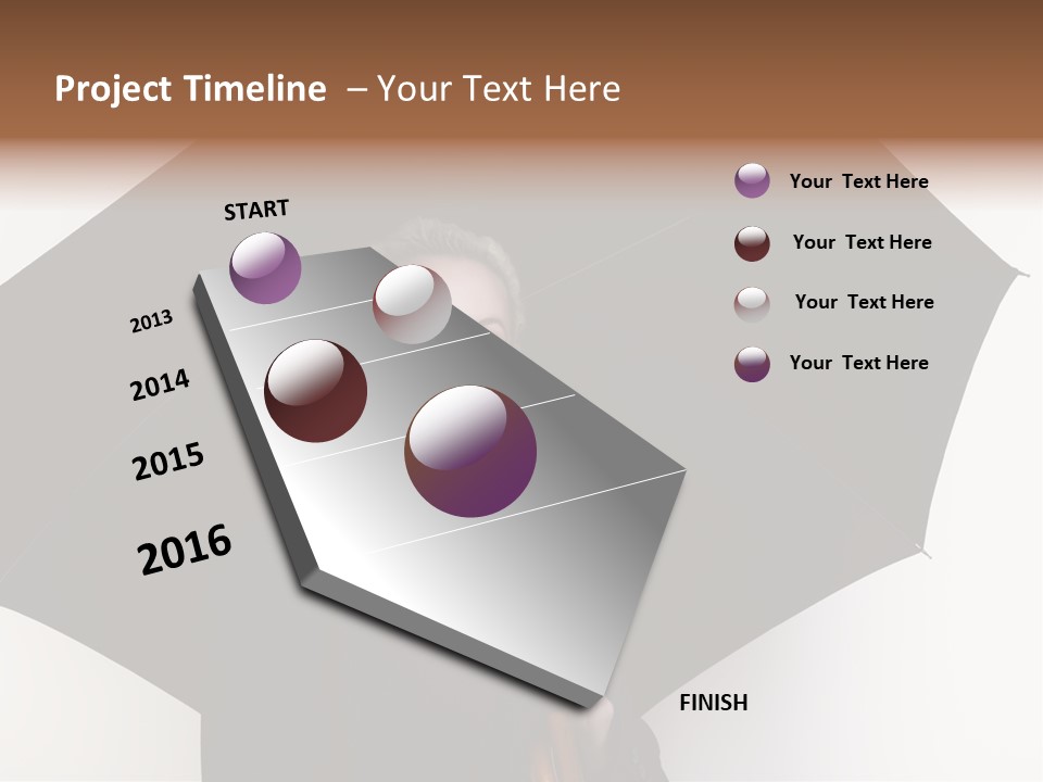 Face Umbrella Human PowerPoint Template