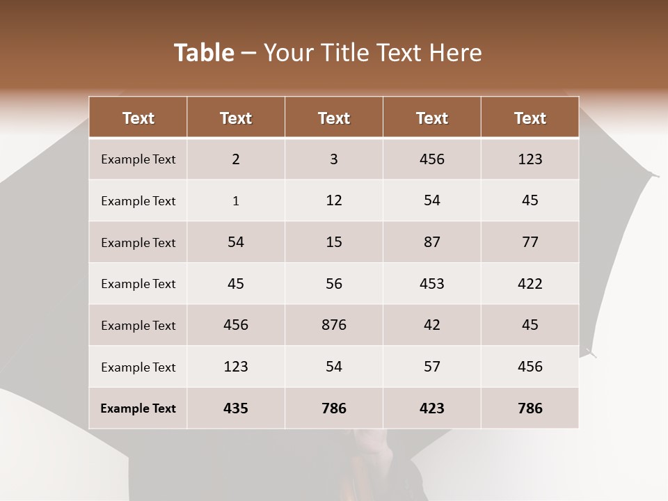 Face Umbrella Human PowerPoint Template