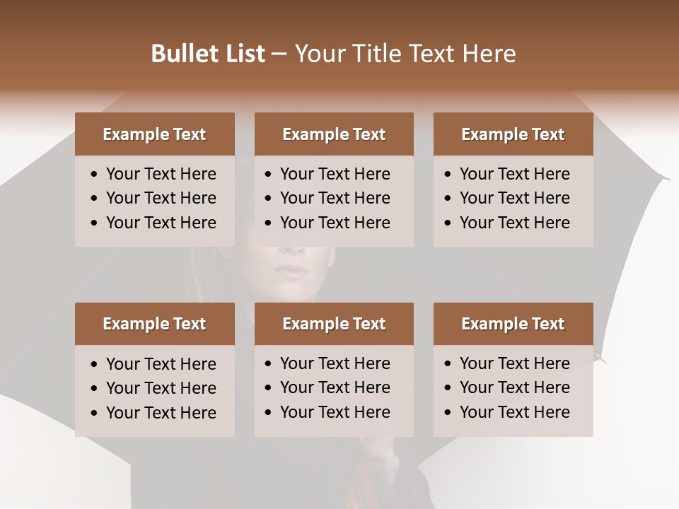 Face Umbrella Human PowerPoint Template
