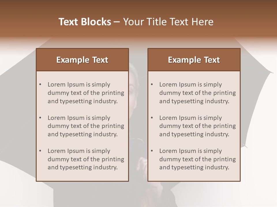 Face Umbrella Human PowerPoint Template