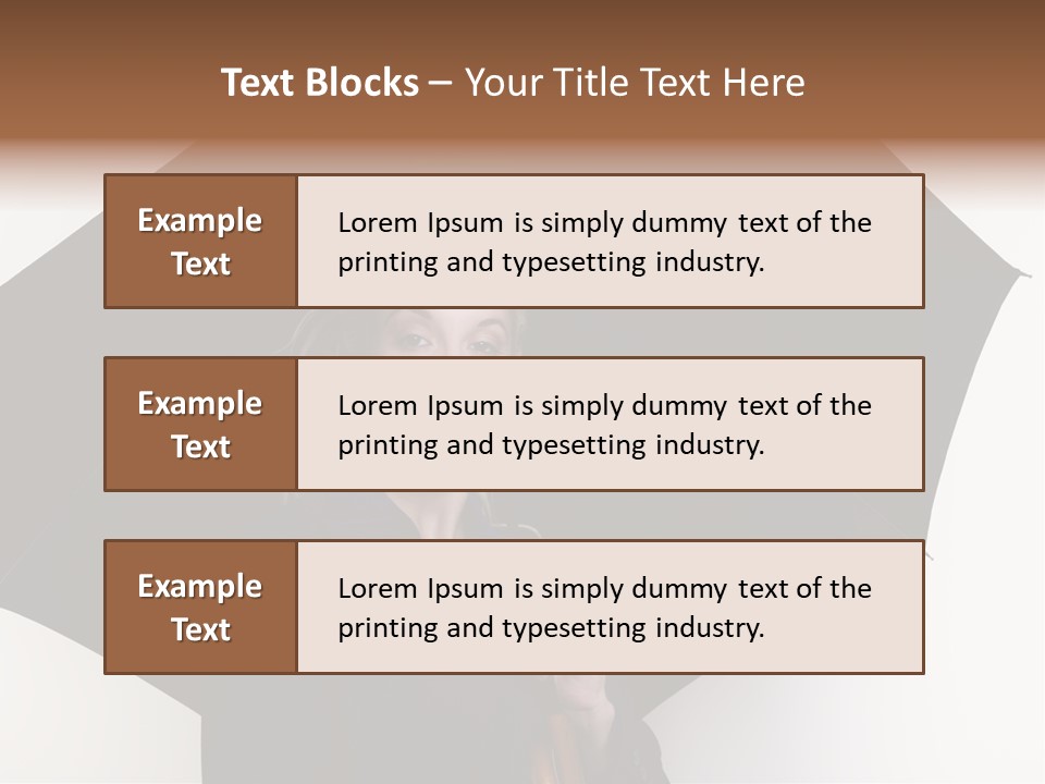 Face Umbrella Human PowerPoint Template