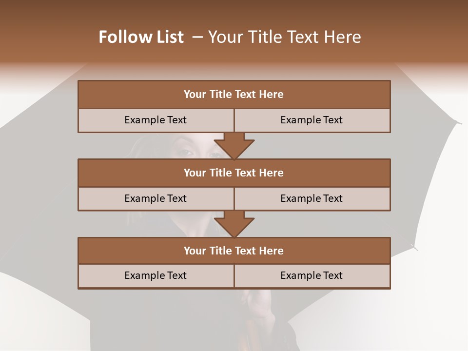 Face Umbrella Human PowerPoint Template