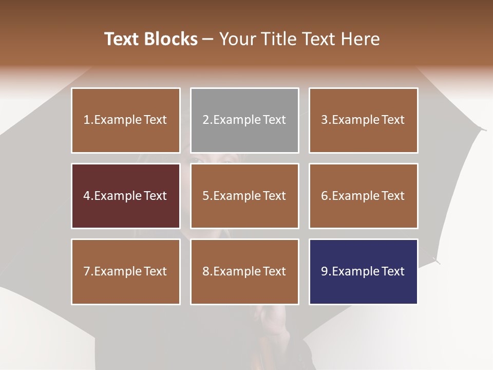 Face Umbrella Human PowerPoint Template