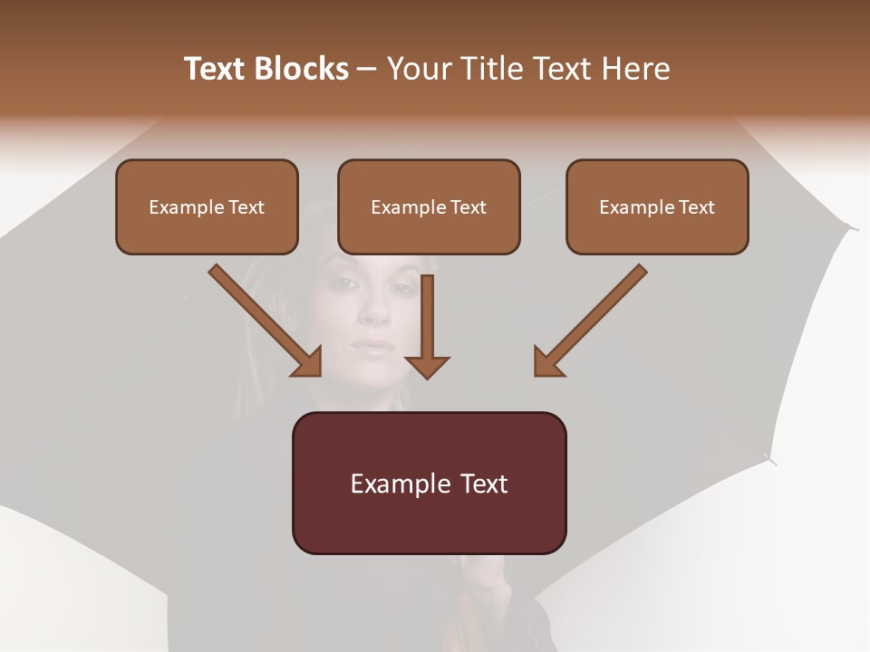 Face Umbrella Human PowerPoint Template