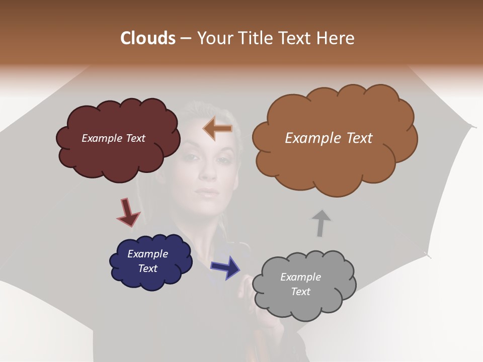 Face Umbrella Human PowerPoint Template