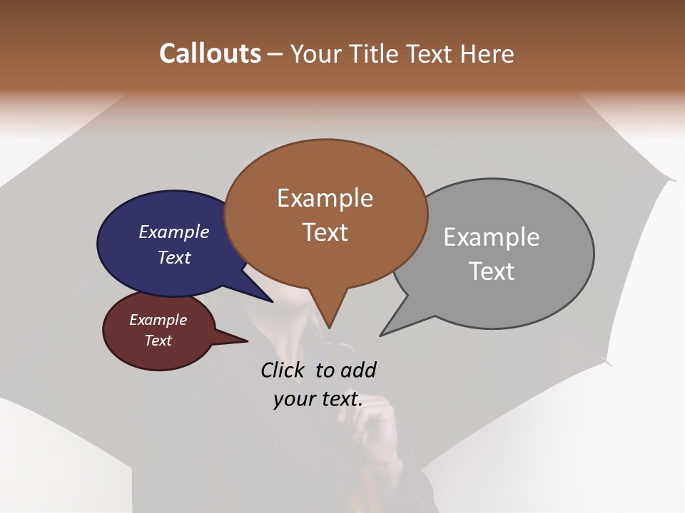 Face Umbrella Human PowerPoint Template
