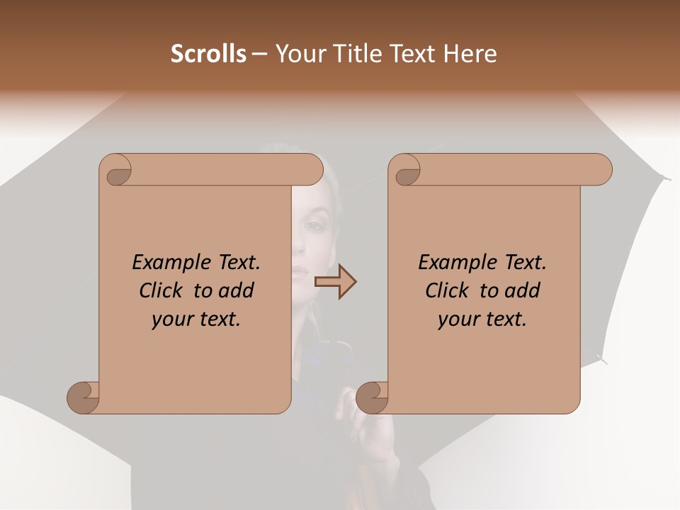 Face Umbrella Human PowerPoint Template
