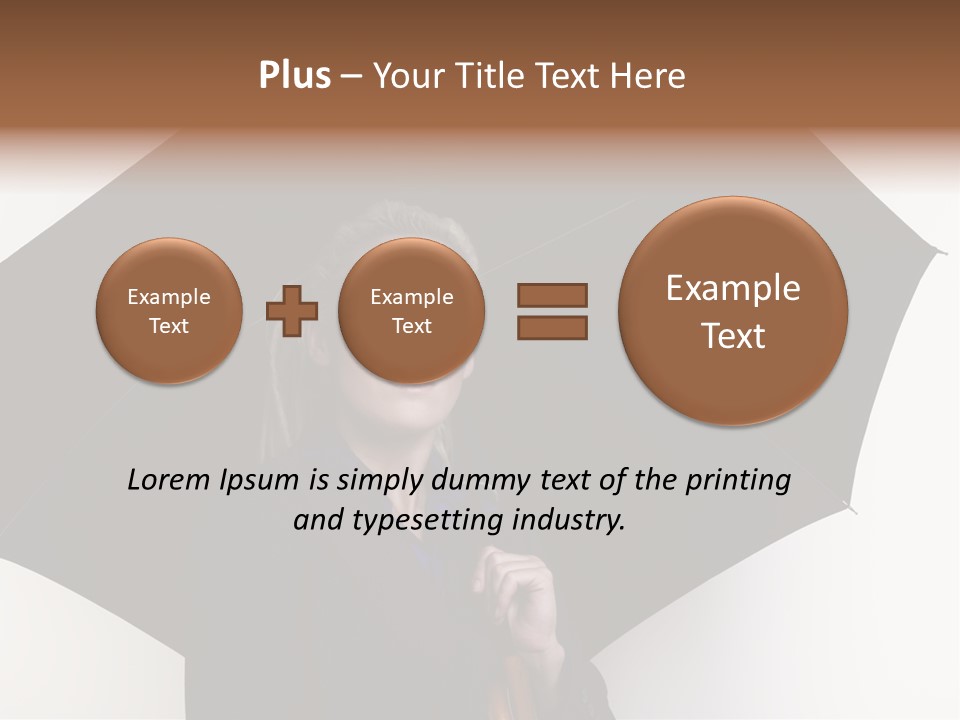 Face Umbrella Human PowerPoint Template