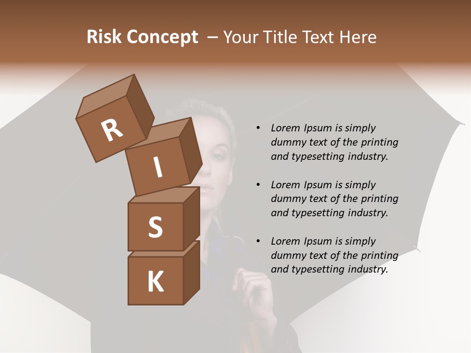 Face Umbrella Human PowerPoint Template