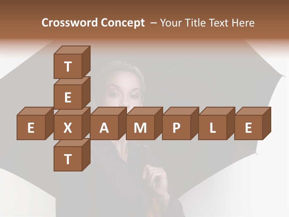 Face Umbrella Human PowerPoint Template