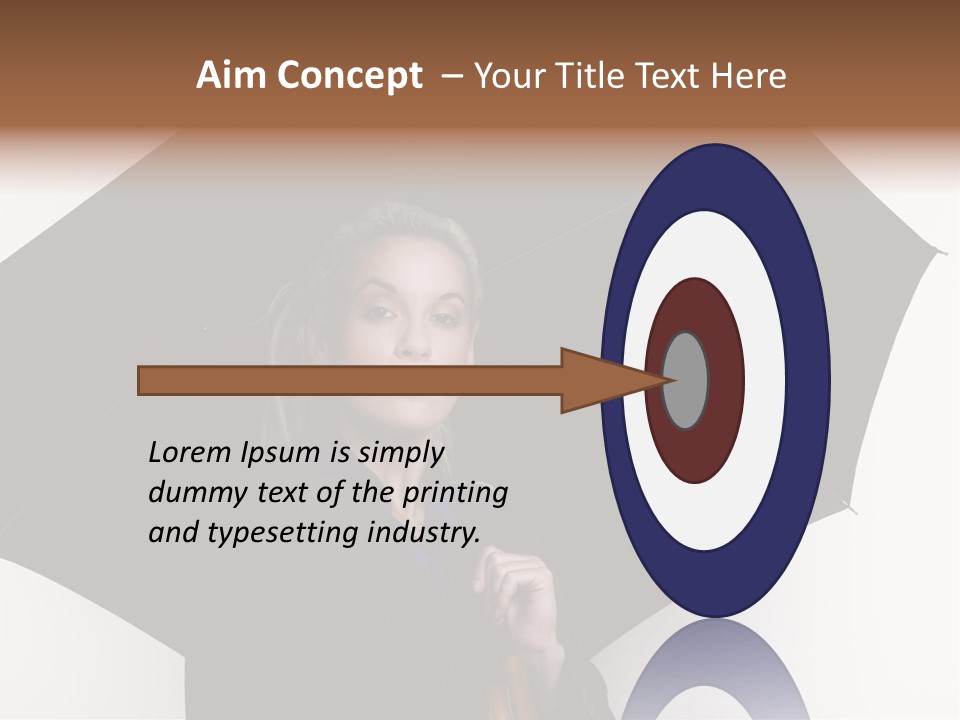 Face Umbrella Human PowerPoint Template