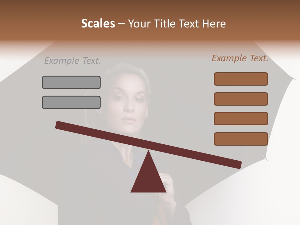 Face Umbrella Human PowerPoint Template