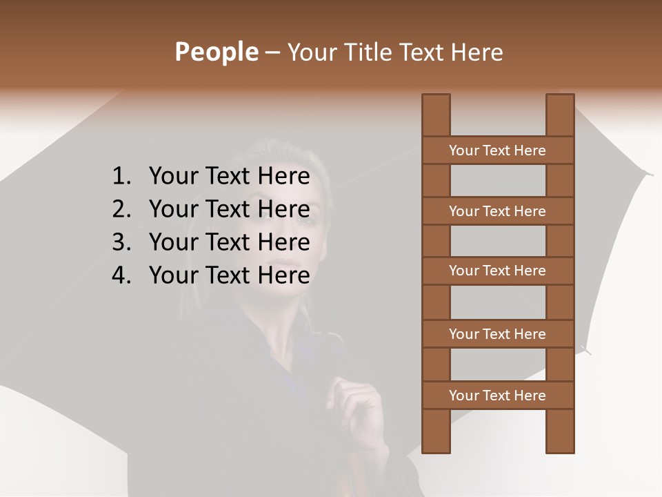 Face Umbrella Human PowerPoint Template